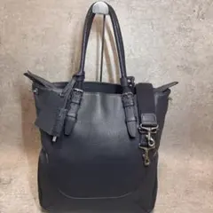 ペッレモルビダ トートバッグ メイデンボヤージュ　2way シボ革 紺