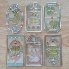 クーリア グラスパーラーステッカー グリーン 6枚セット