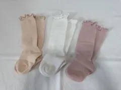 SHEIN ベビー靴下 フリル付き 3色セット