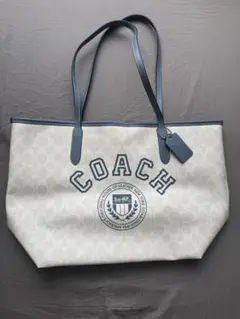 상태좋음 COACH シグネチャー ヴァーシティ シティ トートバッグ CB869
