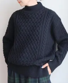 ケーブルニット 長袖