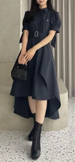 【POLO BCS コラボ】dazzlin ヘムレイヤードシャツワンピース ダズリン dazzlin 【POLO BCS コラボ】ヘムレイヤードシャツ