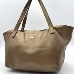 MAXMARA トートバッグ レザー ロゴプレート ゴールド 肩がけ h894のサムネイル