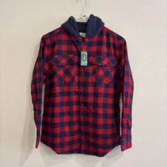 新品未使用【L.L. Bean】キッズ フード付きネルシャツ