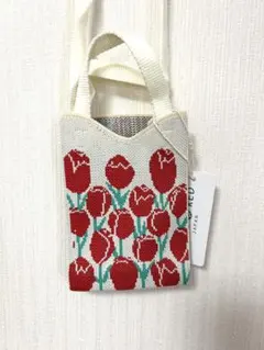 HUNDRED ニットバッグ スマホポーチ