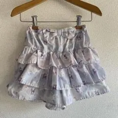 エニィファム　クロミ　フリルリボン付き　パープルハーフパンツ　130