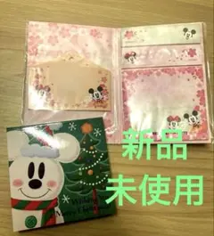 【Disney・新品】クリスマスデザインメモ&合格祈願サクラふせん4種セット