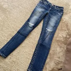 ロデオクラウンズ クラッシュスキニーデニム 23㌅①