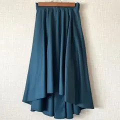 フィッシュテール フレア スカート グリーン