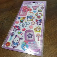 [新作.正規品] 平成はっぴーフォン 透明シール セット サンリオ 日本限定