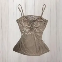 y2k 00s❤︎フェアリーグランジ L'EST ROSE ベロアキャミソール