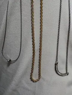 3本セット ネックレス シルバー ゴールド