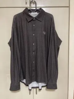 ナノユニバース 幾何学模様 長袖シャツ