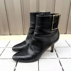 ジミーチュウ　ブーティ　ブラック　シボレザー　バッグジップ ジミーチュウ ブーティ ブラック シボレザー バッグジップ - メルカリ