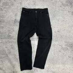 ブラック スキニーデニムパンツ ストレッチ 美脚 ストリート カジュアル Y2Kのサムネイル