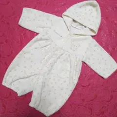 [12月16日まで価格]クリーム色 ツーウェイ・アウター ドレスオール 防寒