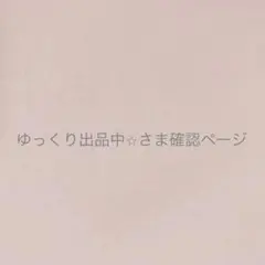 ゆっくり出品中⭐︎さま＊確認ページです