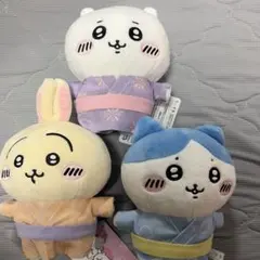 ちいかわ 浴衣 ぬいぐるみ 3種セット コンプリート アミューズメント景品のサムネイル