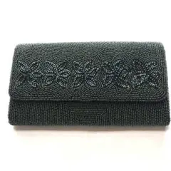 パーティバッグ　ビーズバッグ　クラッチバッグ　ヴィンテージバッグ　長財布　ビーズ