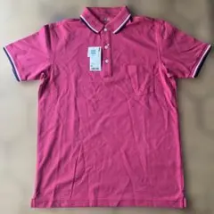 【新品】UNIQLOドライカノコ デザイン ポロシャツ／レッド（ピンク）Mサイズのサムネイル