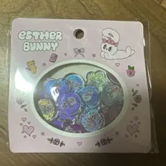 正規品 ESTHER BUNNY おはじき風シール ピンク