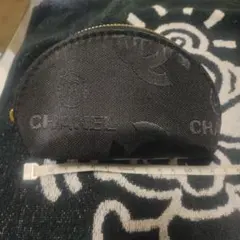 香奈兒 黑色帆布化妝包