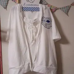 新品★耳付きシナモロール フルジップパーカー L ホワイト