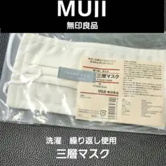 【1枚のみ】無印良品 繰り返し使える 三層マスクのサムネイル