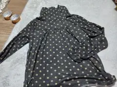 花柄ハイネック長袖トップス Lサイズ