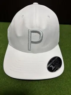 【美品】PUMA GOLF Pロゴ キャップ FLEXFIT110