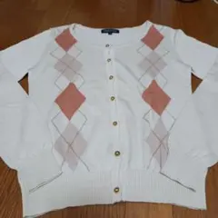 ミッシュマッシュ　アーガイル　カーディガン 長袖