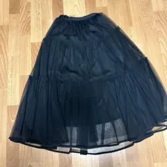OLIVE des OLIVE チュールティアードスカート ブラック Fのサムネイル