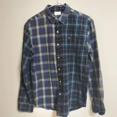 【アーノルドパーマー】長袖シャツ　チェック柄　アシンメトリー　メンズMサイズ