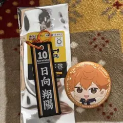 ハイキュー タイトーくじ 日向翔陽 フライトタグ ふわふわ缶バッチ