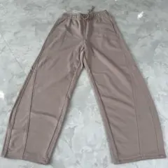 GU ジーユー バレルレッグワイドパンツ Lサイズ ピンク