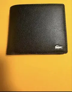 LACOSTE 二つ折り財布 ブラック 本革 メンズのサムネイル