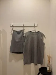 Mira Owenノースリーブ ニット トップス グレーのサムネイル