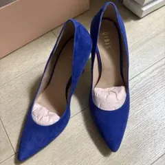 QIBIS スエード調 パンプス ブルーのサムネイル