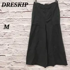 ドレスキップ 【M】 ワイドパンツ ガウチョパンツ ウエストゴム グレー