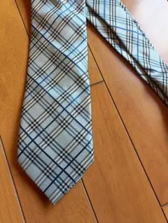 BURBERRY チェック柄 ネクタイ 水色/青のサムネイル