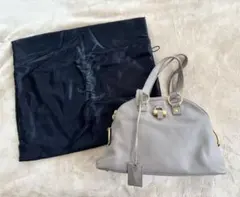 【イブサンローラン】レザー ハンドバッグ ゴールド金具（保存袋付）