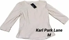 【新品】Karl Park Lane 花柄トップス ピンク リボン袖 Mのサムネイル