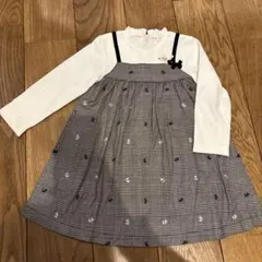 familiar チェック柄 ワンピース　90