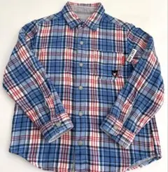 ミキハウス　ダブルビー　チェック柄　長袖シャツ 110