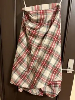 ヴィヴィアンウエストウッドレッドレーベル　変形　チェックロングスカート　オーブ