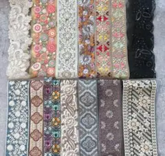 4インド刺繍リボン まとめ はぎれ