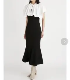 スナイデル　ケープデザインニットドッキングワンピース