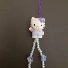 平成レトロ ラベンダー ハローキティ ストラップ ご当地 北海道