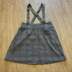 グレー サスペンダー付きジャンバースカート 130