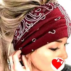 ヘアバンド　レディース　赤　幅広　太め　韓国　ヨガ　スポーツ　ジョギング